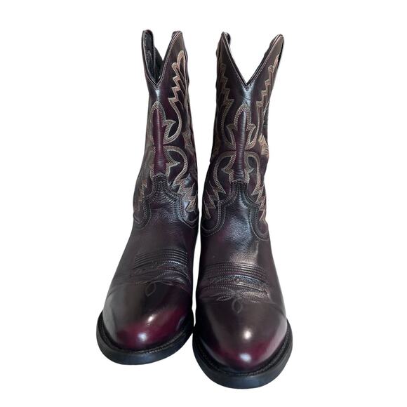 Laredo Burgundy Western Cowboy Boots Pointed Toe Men's US 11 D Style 68458 - Picture 2 of 9